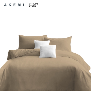 Picture of AKEMI Cotton Essentials Color Home Fitted Sheet Set 350TC - Fir Brown (K)