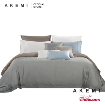 Picture of AKEMI HeiQ Viroblock Virtue 930TC Quilt Cover Set - Cool Grey (S/Q/K/SK)