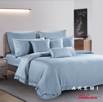 Picture of AKEMI HeiQ Viroblock Virtue 930TC Quilt Cover Set - Muted Blue (S/Q/K/SK)