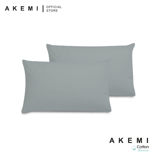 Picture of AKEMI Cotton Essentials Colour Home Divine Pillow Case -Mirage Grey (48cm x 74cm)