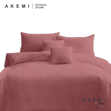 Picture of AKEMI Cotton Essentials Colour Home Devine 650TC Fitted Sheet Set – Mauve Glow Pink (SS/Q/K)