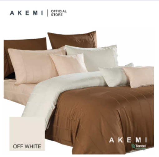 Picture of AKEMI Tencel Modal Earnest 880TC Fitted Sheet Set – Draven Stripes - Off White (SS/Q/K)